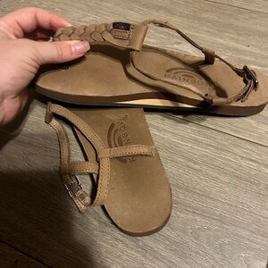 Braided rainbow sandals